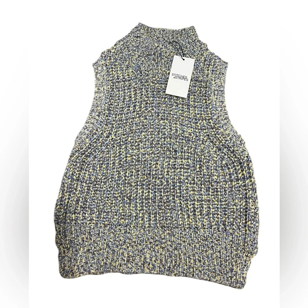 NWT Revolve Stitches and Stripes Multi Color Sleeveless Sweater size L